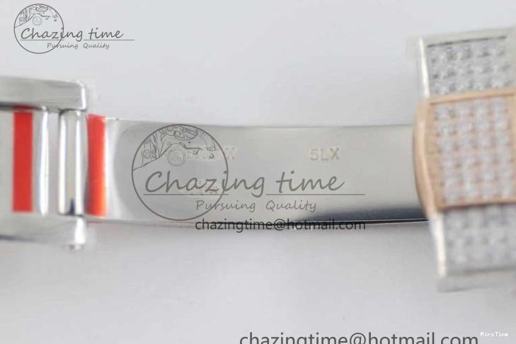 MiroTime 1229 Affordable Datejust 41 SS RG Full Diamonds TWF 1:1 Best Edition Arabic Markers Dial on Jubilee Bracelet A 2385